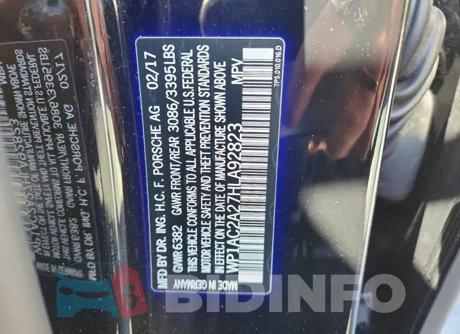 WP1AC2A27HLA92823 Photo# 14