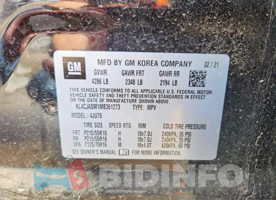 KL4CJASM1MB361273 Photo# 13