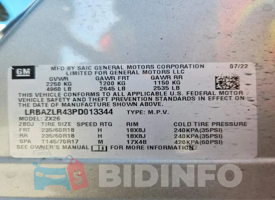 LRBAZLR43PD013344 Photo# 13