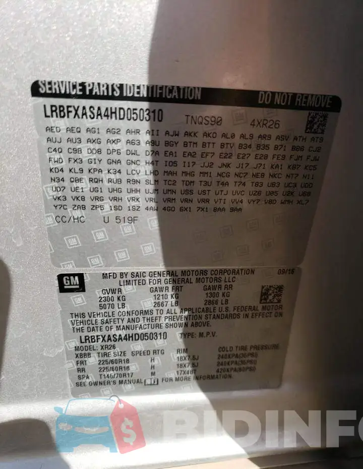 LRBFXASA4HD050310 Photo# 13