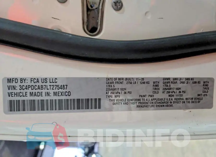 3C4PDCAB7LT275487 Photo# 13