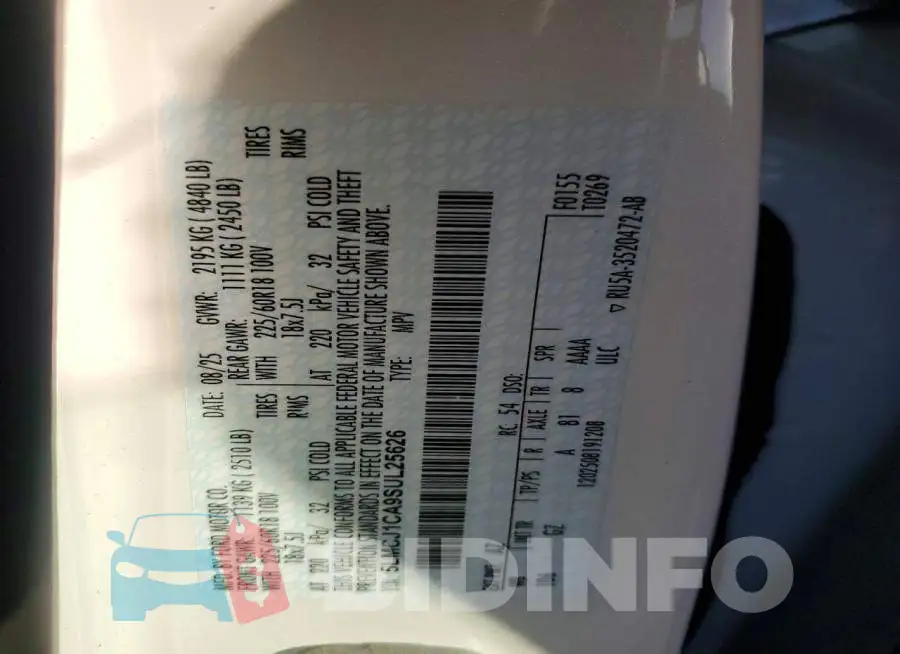 5LMCJ1CA9SUL25626 Photo# 13