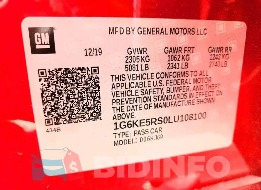 1G6KE5RS0LU108100 Photo# 13