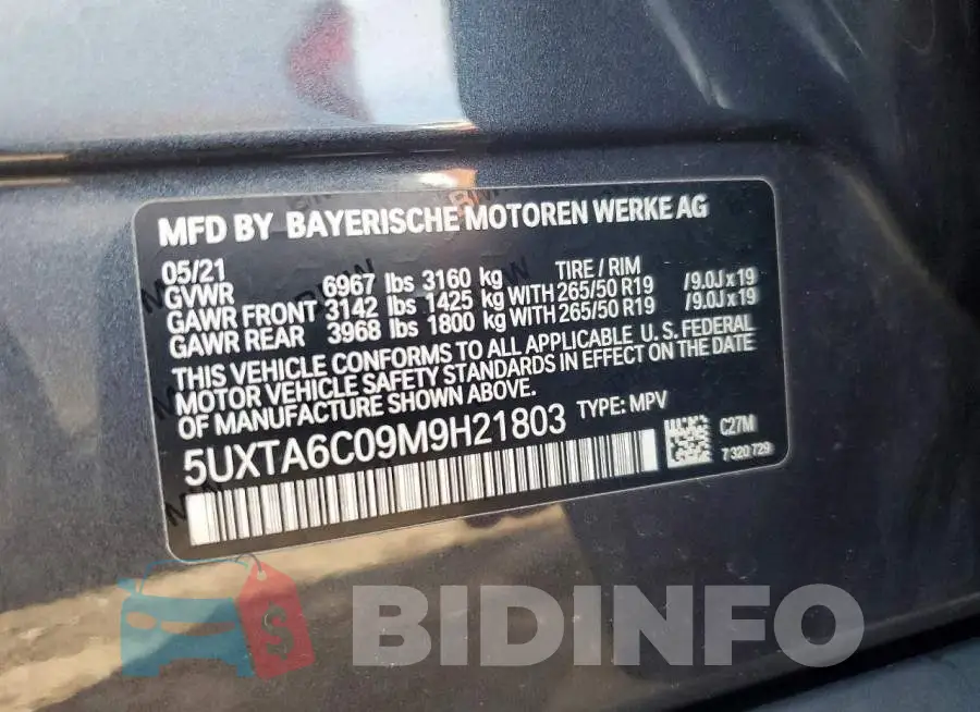 5UXTA6C09M9H21803 Photo# 12
