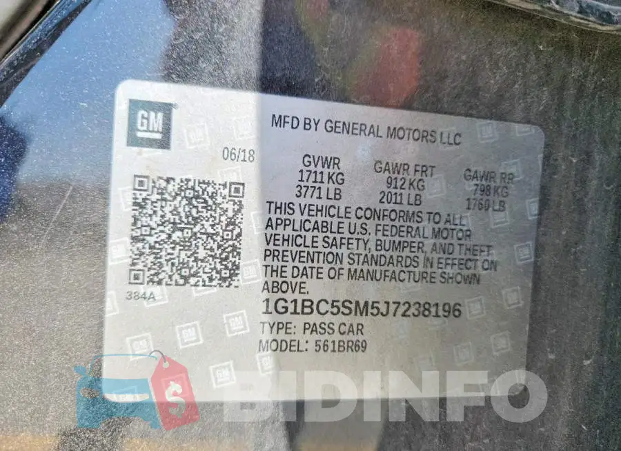 1G1BC5SM5J7238196 Photo# 12