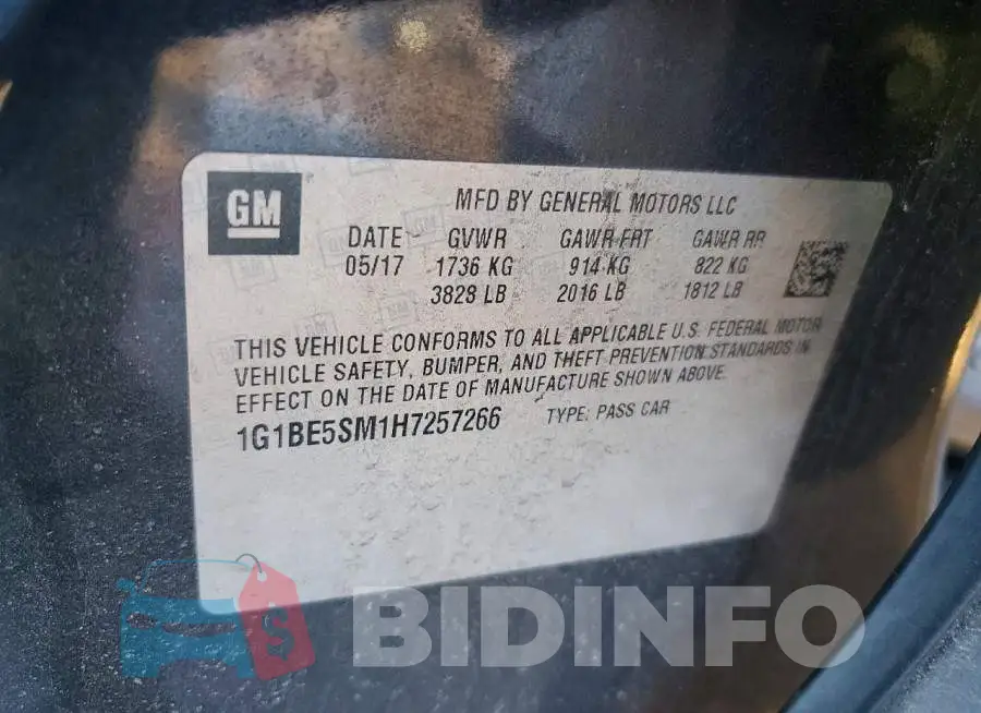 1G1BE5SM1H7257266 Photo# 12