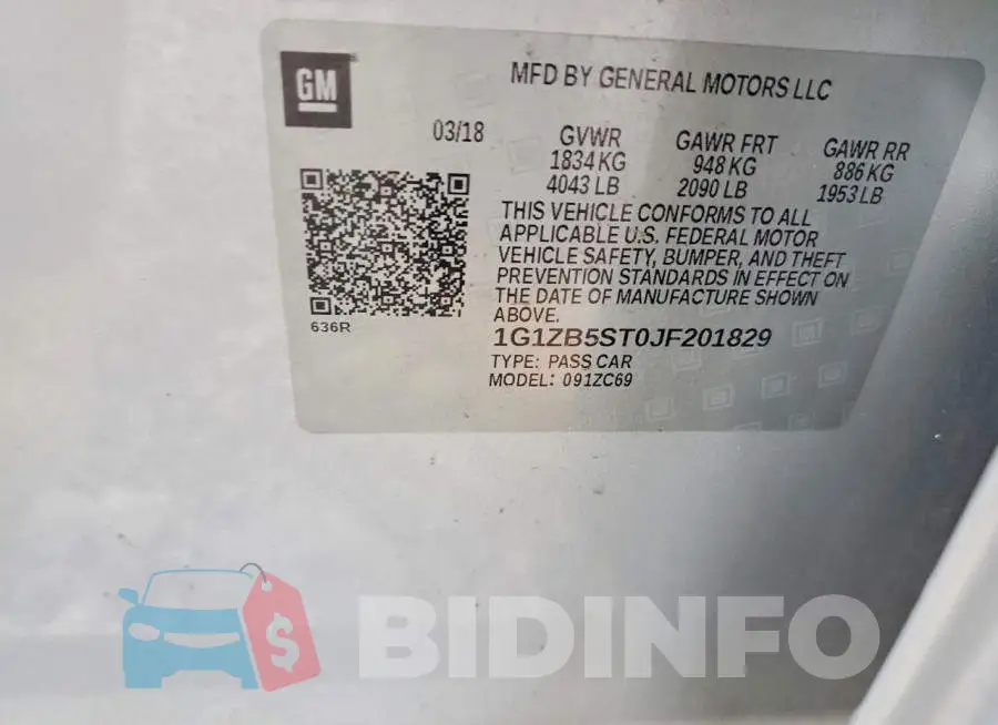 1G1ZB5ST0JF201829 Photo# 12