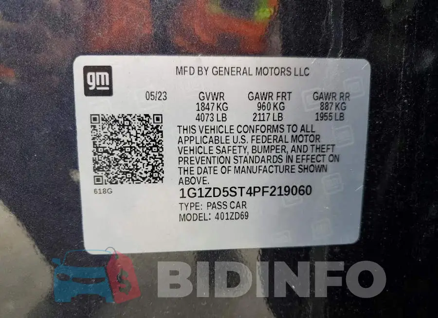 1G1ZD5ST4PF219060 Photo# 13