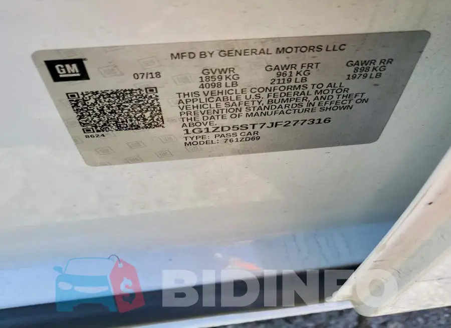 1G1ZD5ST7JF277316 Photo# 12