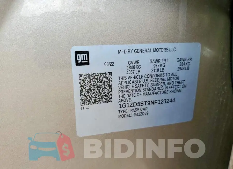 1G1ZD5ST9NF123244 Photo# 12