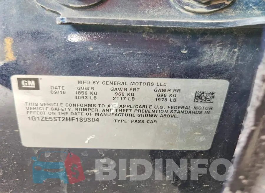 1G1ZE5ST2HF139304 Photo# 13