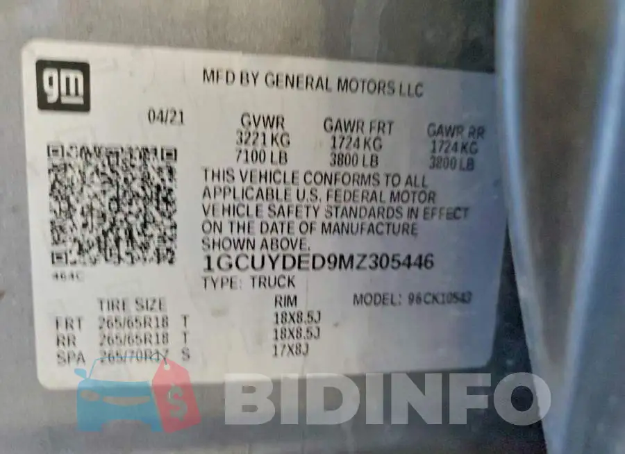 1GCUYDED9MZ305446 Photo# 12