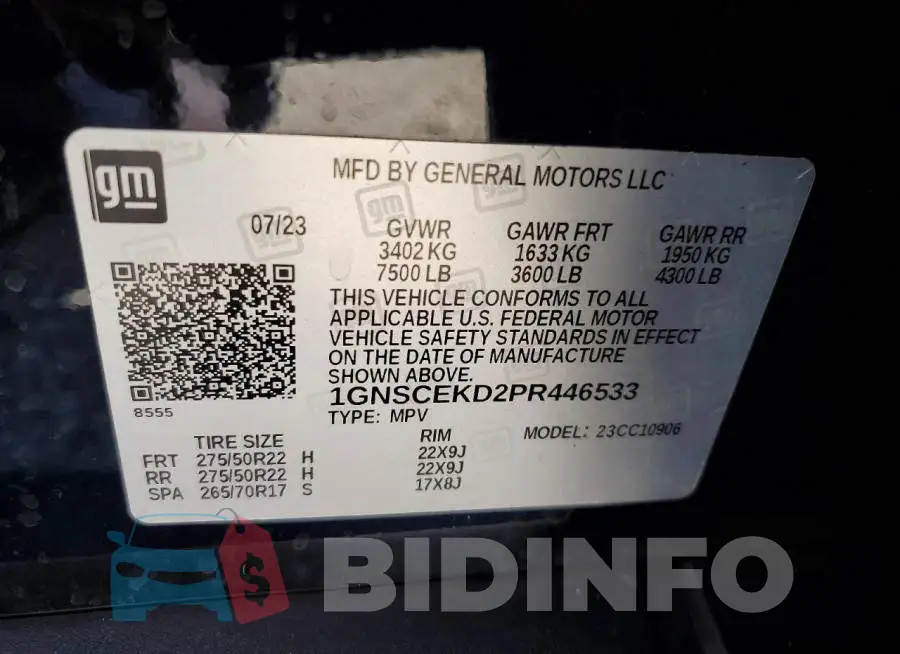 1GNSCEKD2PR446533 Photo# 13