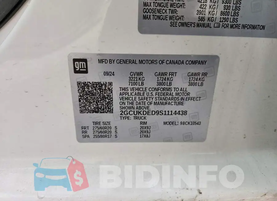 2GCUKDED9S1114438 Photo# 12