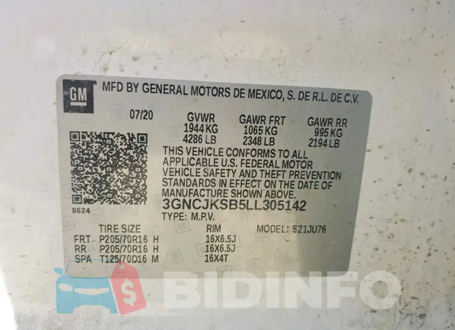 3GNCJKSB5LL305142 Photo# 13