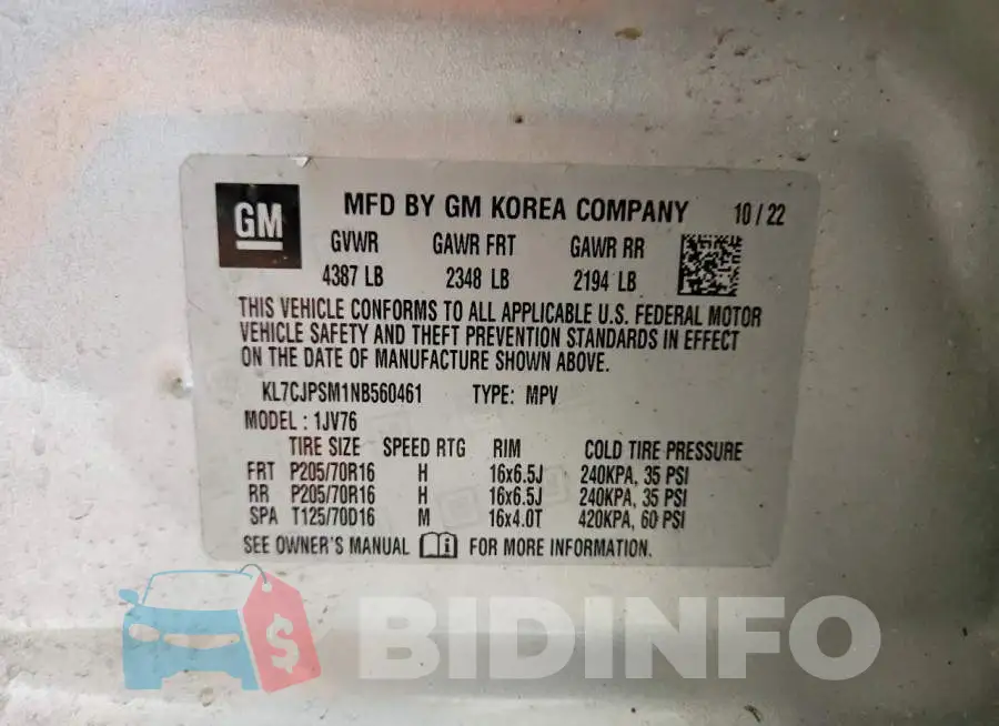 KL7CJPSM1NB560461 Photo# 13