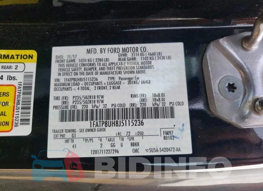 1FATP8UH8J5115236 Photo# 12