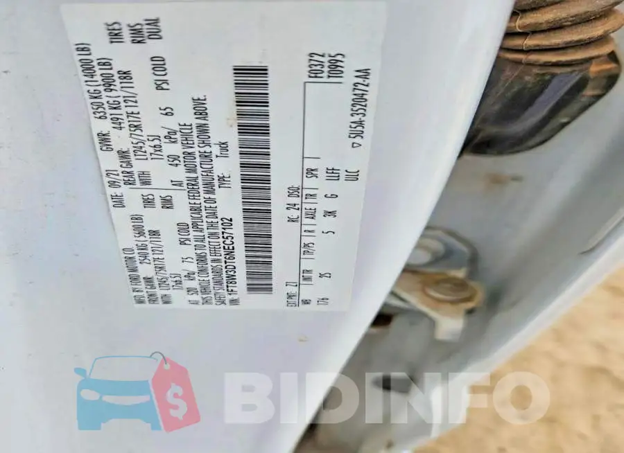 1FT8W3DT6NEC57102 Photo# 12