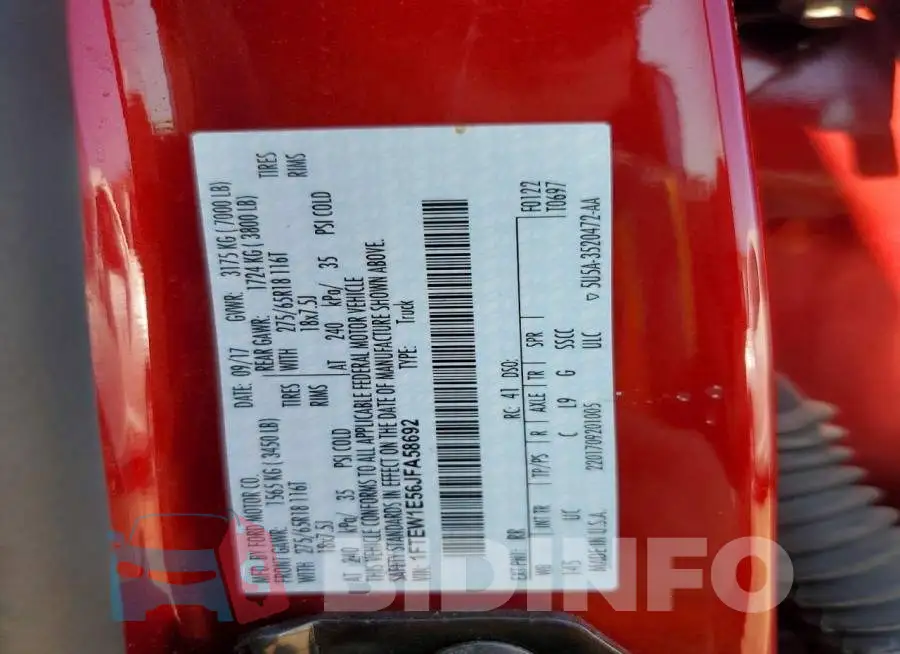 1FTEW1E56JFA58692 Photo# 12