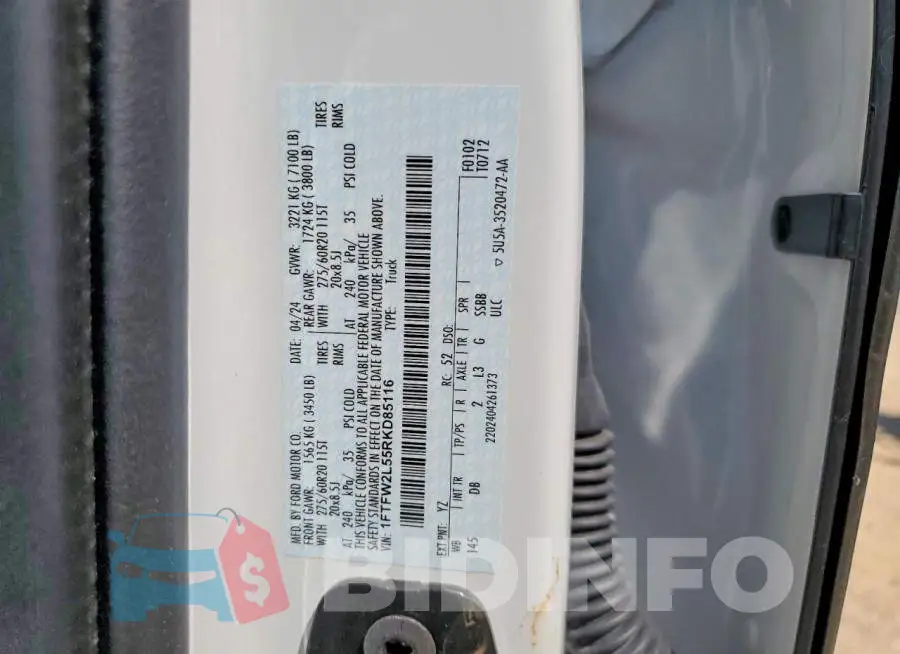 1FTFW2L55RKD85116 Photo# 12