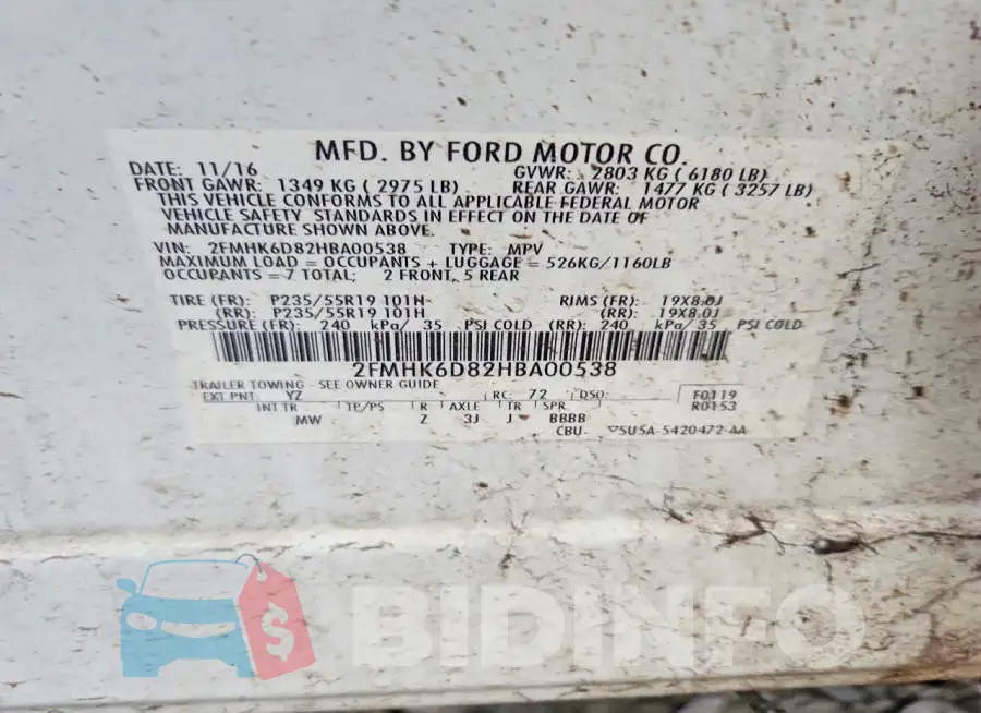 2FMHK6D82HBA00538 Photo# 12