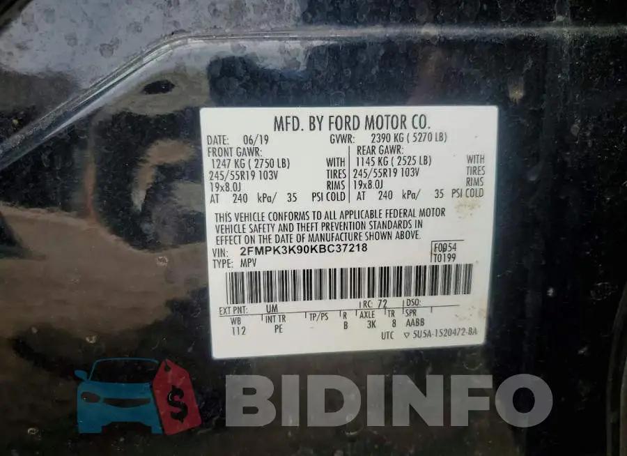 2FMPK3K90KBC37218 Photo# 13