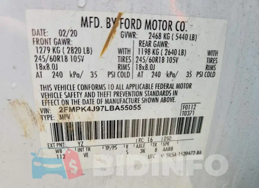2FMPK4J97LBA55055 Photo# 14