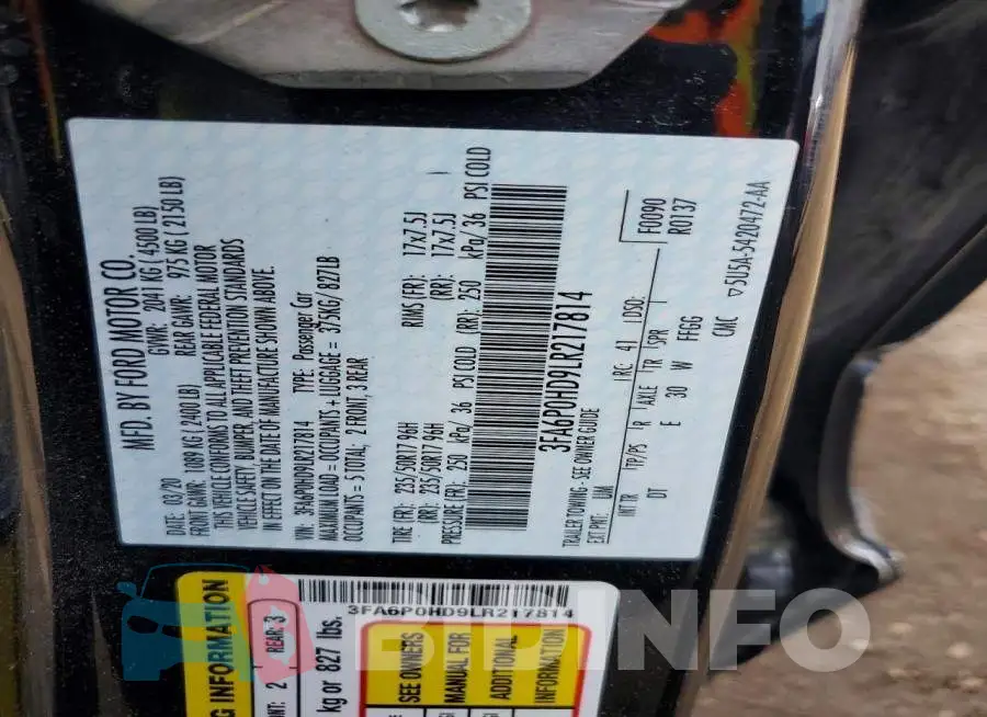 3FA6P0HD9LR217814 Photo# 12