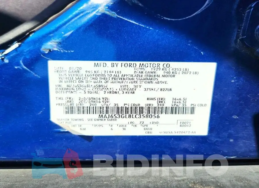 MAJ6S3GL8LC358056 Photo# 13