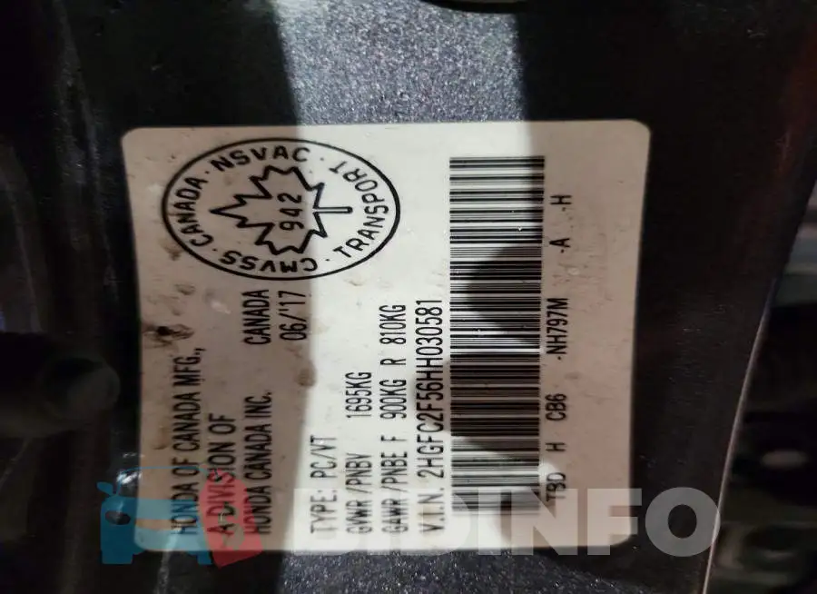 2HGFC2F56HH030581 Photo# 12
