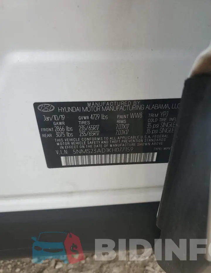 5NMS23AD1KH077159 Photo# 14