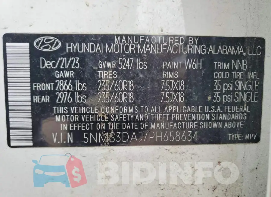 5NMS3DAJ7PH658634 Photo# 13