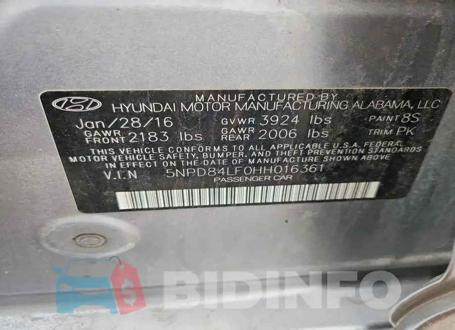 5NPD84LF0HH016361 Photo# 13