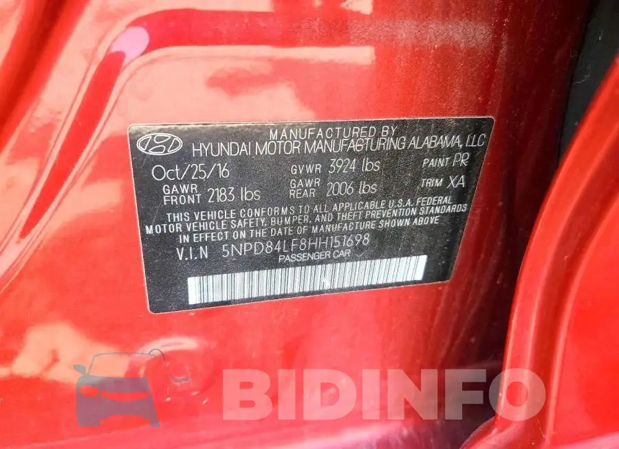 5NPD84LF8HH151698 Photo# 12