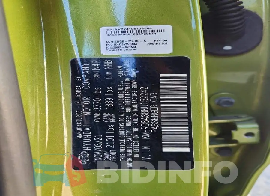 KMHRB8A38NU152242 Photo# 13