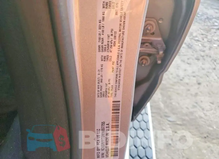 1C6SRFFT0MN657755 Photo# 12