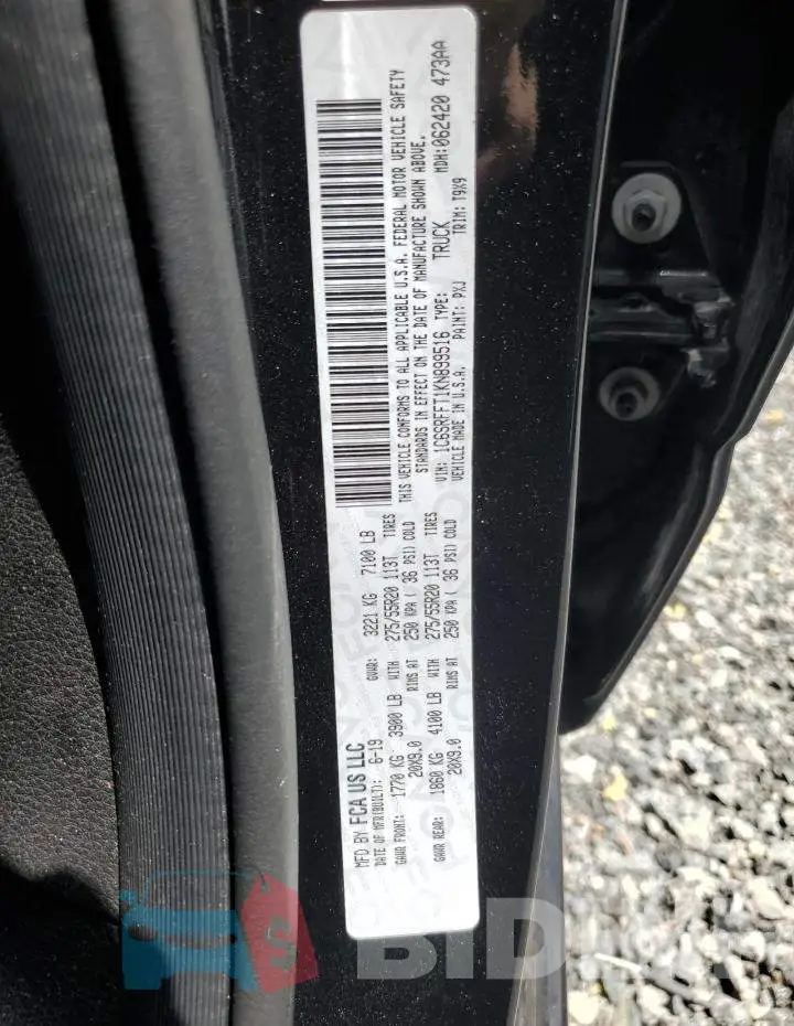 1C6SRFFT1KN899516 Photo# 12