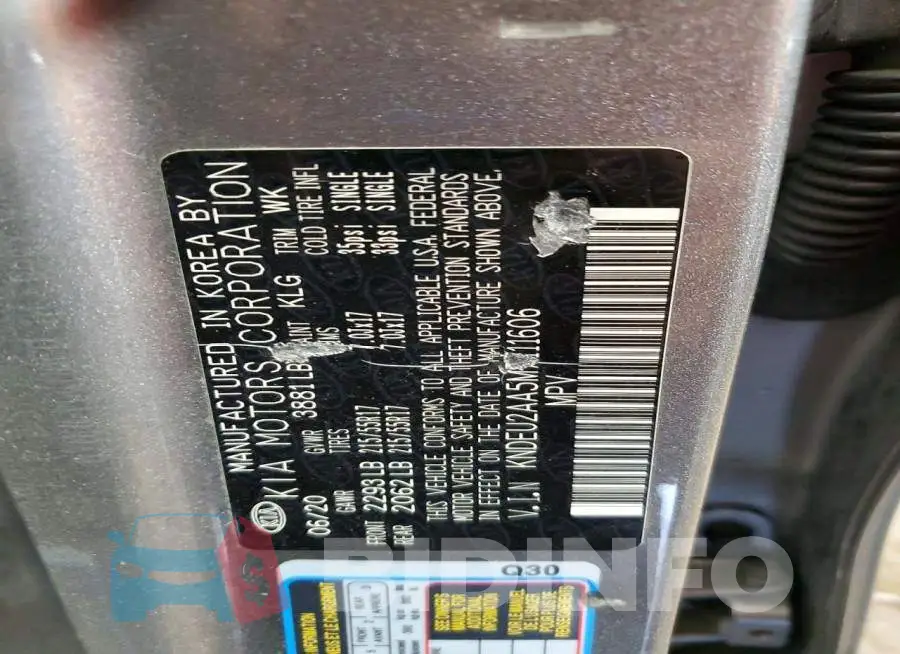 KNDEU2AA5M7111606 Photo# 13