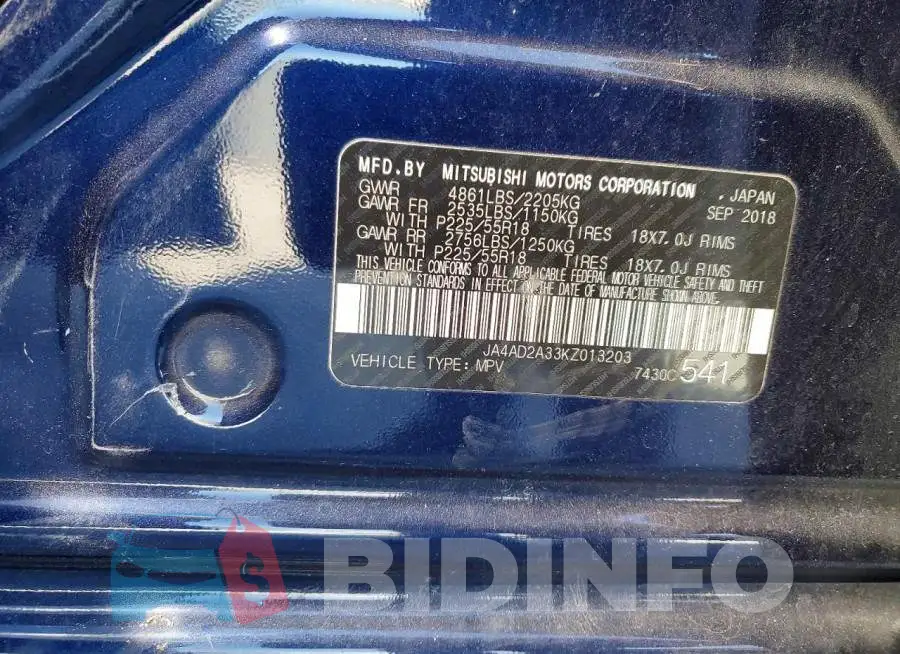JA4AD2A33KZ013203 Photo# 13