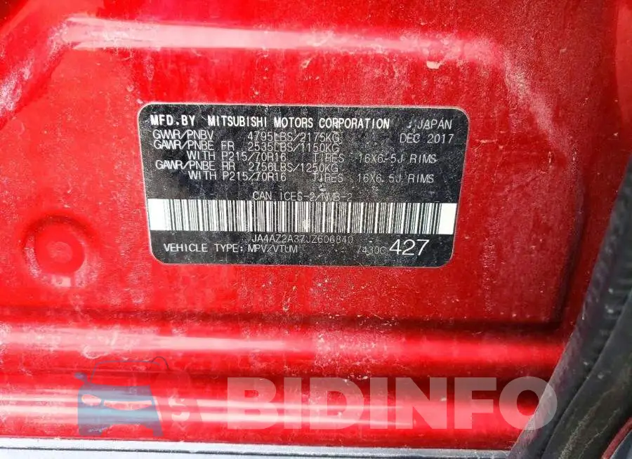 JA4AZ2A37JZ606840 Photo# 14