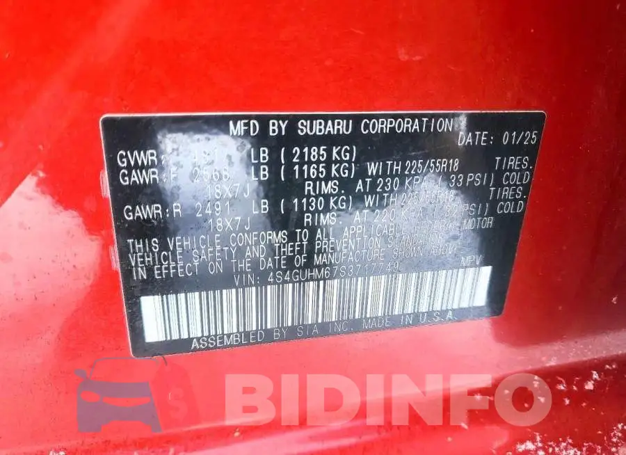4S4GUHM67S3717749 Photo# 14