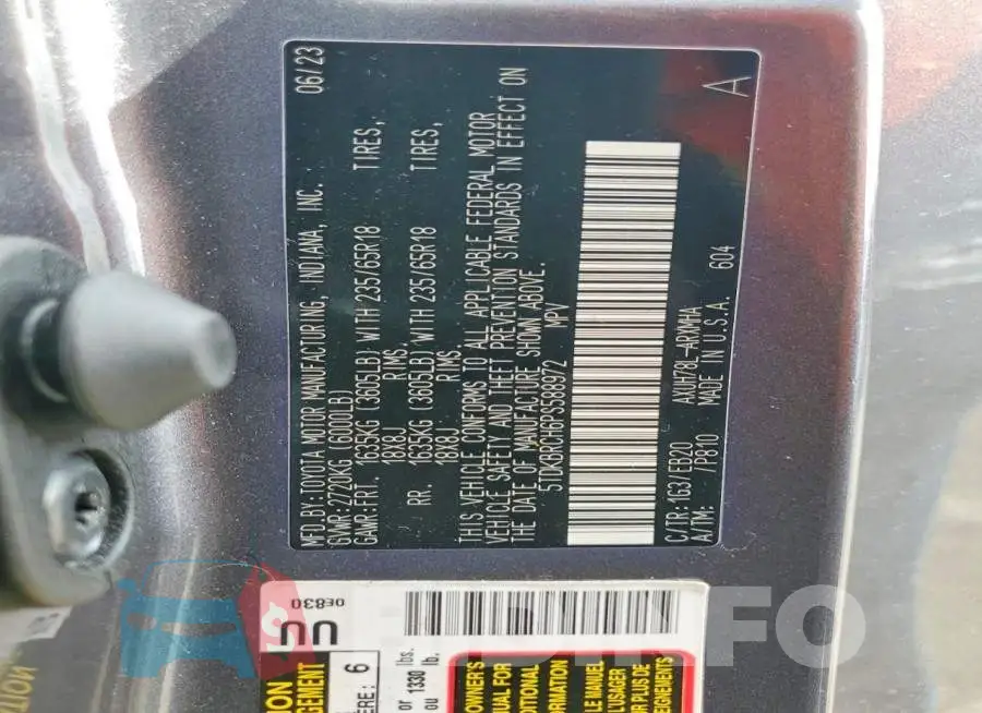 5TDKBRCH6PS588972 Photo# 14