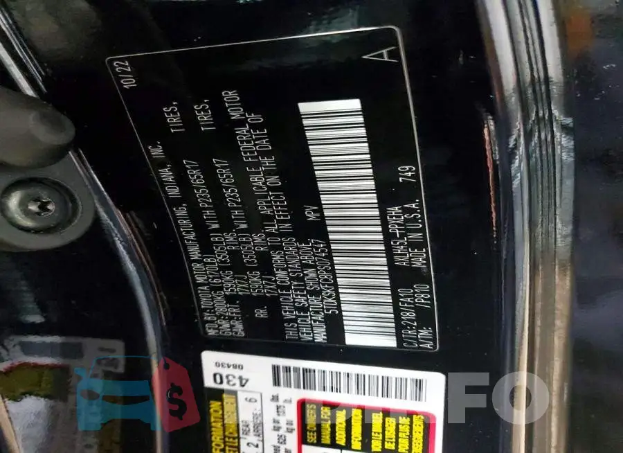 5TDKSKFC8PS074547 Photo# 14