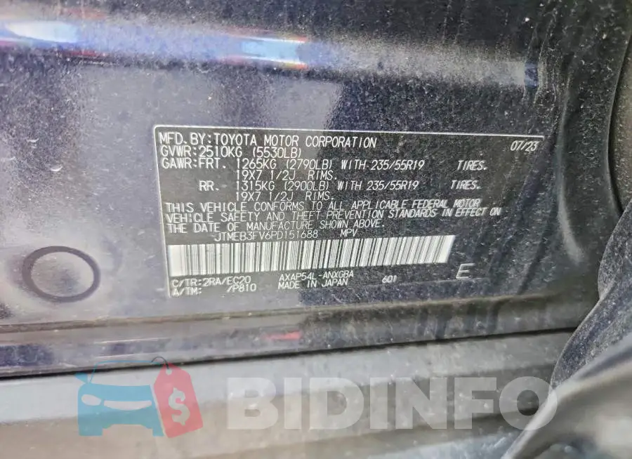 JTMEB3FV6PD151688 Photo# 13