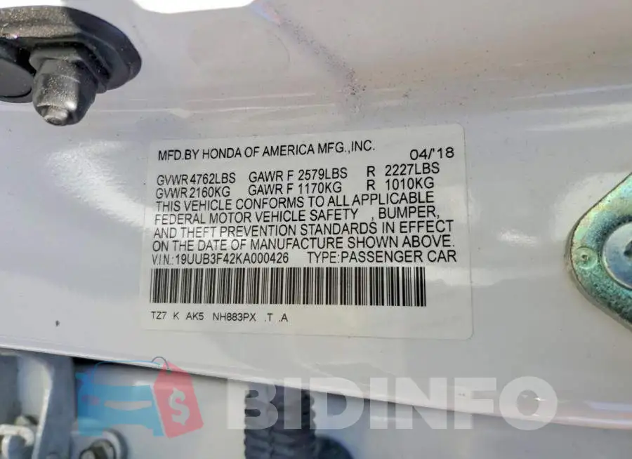 19UUB3F42KA000426 Photo# 13
