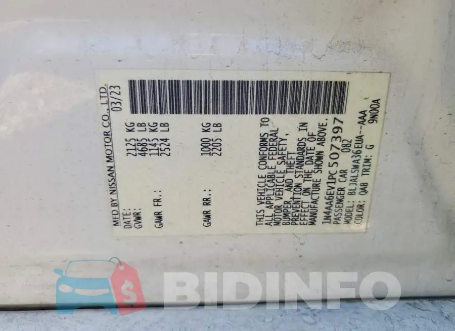 1N4AA6EV1PC507397 Photo# 12