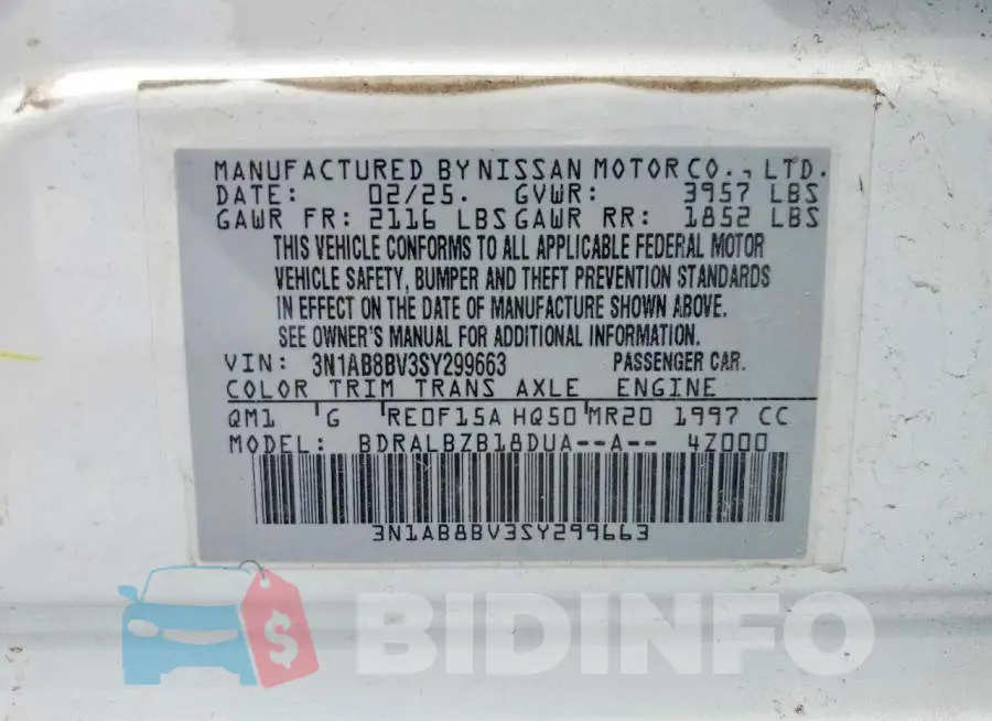 3N1AB8BV3SY299663 Photo# 12