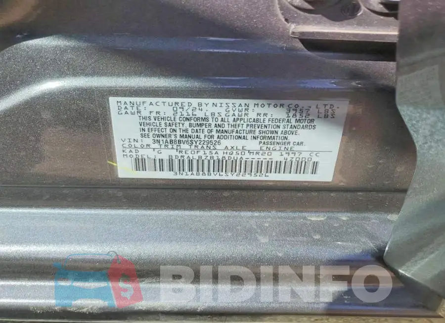 3N1AB8BV6SY229526 Photo# 12