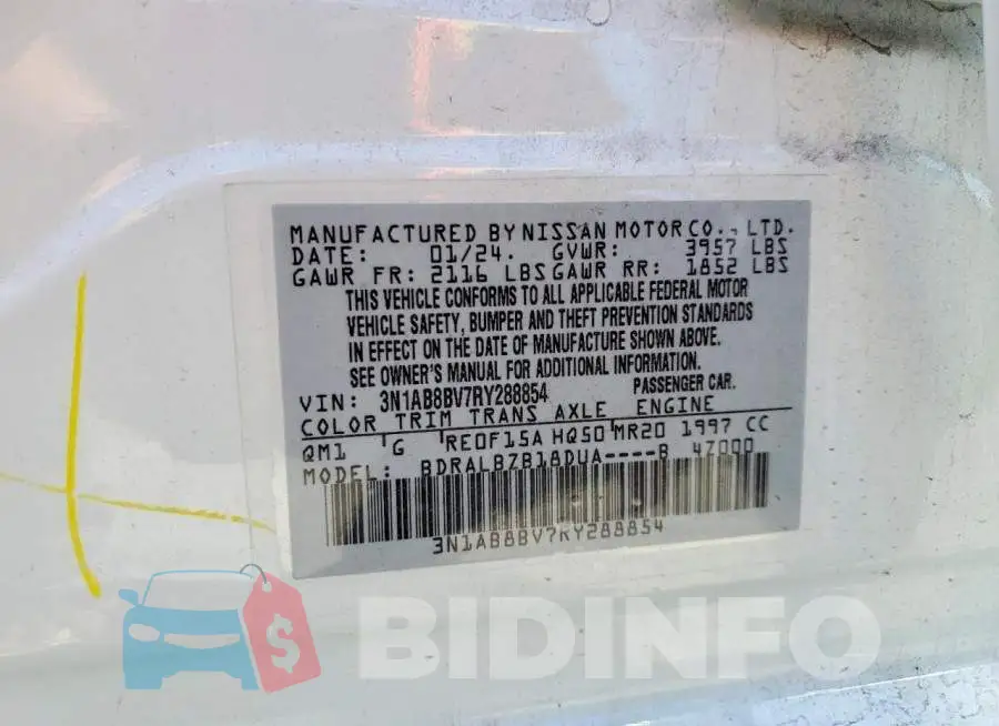 3N1AB8BV7RY288854 Photo# 12