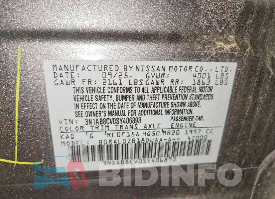 3N1AB8CV0SY406893 Photo# 12